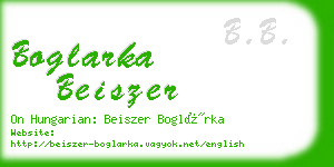 boglarka beiszer business card